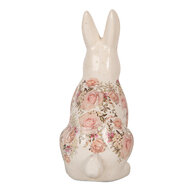 Clayre &amp; Eef   | Decoratie Beeld Konijn Beige Roze 16x12x28 cm | 6CE1956L