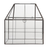 Clayre &amp; Eef   | Decoratie Kweekkasje Transparant Bruin 26x17x32 cm | 6GL5363