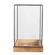 Clayre &amp; Eef   | Decoratie Kweekkasje Transparant Bruin 19x19x30 cm | 6GL5364