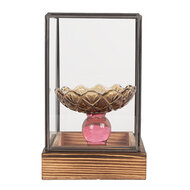 Clayre &amp; Eef   | Decoratie Kweekkasje Transparant Bruin 12x12x19 cm | 6GL5366