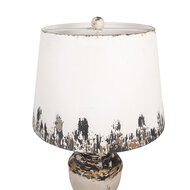 Clayre &amp; Eef   | Bureaulamp Beige Bruin &oslash; 32x60 cm E27/max 1x60W | 6LMC0110