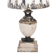 Clayre &amp; Eef   | Bureaulamp Beige Bruin &oslash; 32x60 cm E27/max 1x60W | 6LMC0110