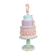 Clayre &amp; Eef   | Decoratie taart Roze &oslash; 17x42 cm | 6PR4261