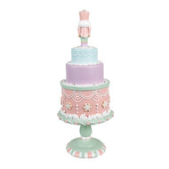 Clayre &amp; Eef   | Decoratie taart Roze &oslash; 17x42 cm | 6PR4261