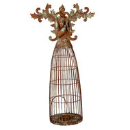 Clayre &amp; Eef   | Decoratie Engel / Waxinelichthouder Bruin Groen 29x17x58 cm | 6Y5836