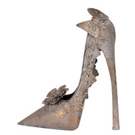 Clayre &amp; Eef   | Decoratie Schoen Koperkleurig Grijs 32x12x36 cm | 6Y5846