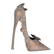 Clayre &amp; Eef   | Decoratie Schoen Koperkleurig Grijs 32x12x36 cm | 6Y5846