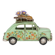 Clayre &amp; Eef   | Decoratie Model Auto Groen Roze 26x12x18 cm | 6Y5876