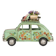 Clayre &amp; Eef   | Decoratie Model Auto Groen Roze 26x12x18 cm | 6Y5876