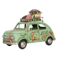 Clayre &amp; Eef   | Decoratie Model Auto Groen Roze 26x12x18 cm | 6Y5876