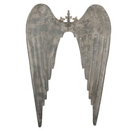 Clayre &amp; Eef   | Wanddecoratie Vleugels Grijs Goudkleurig 46x4x65 cm | 5Y1367