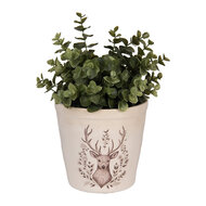 Clayre &amp; Eef   | Bloempot Binnen Beige Bruin &oslash; 15x14 cm | 6CEGTW0001M