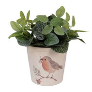 Clayre &amp; Eef   | Bloempot Binnen Beige Bruin &oslash; 17x16 cm | 6CEVGP0001L