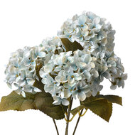 Clayre & Eef | Kunstbloem Hortensia Blauw Groen 15x15x42 cm | 6PL0306