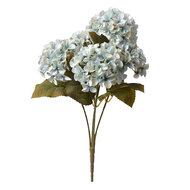 Clayre & Eef | Kunstbloem Hortensia Blauw Groen 15x15x42 cm | 6PL0306