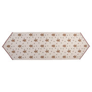 Clayre &amp; Eef   | Tafelloper Beige Bruin 50x160 cm | CGM65