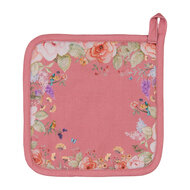 Clayre &amp; Eef   | Pannenlap Roze Beige 20x20 cm | FFA45P