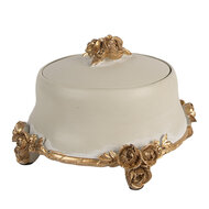 Clayre &amp; Eef   | Sieradendoos Beige Goudkleurig &oslash; 14x9 cm | 6PR5802
