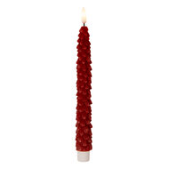 Clayre &amp; Eef   | Kaars met LED set van 2 Rood &oslash; 3x25 cm / 2xAAA | 6CA0001R