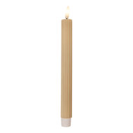 Clayre &amp; Eef   | Kaars met LED set van 2 Beige &oslash; 2x25 cm / 2xAAA | 6CA0002BE