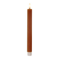 Clayre &amp; Eef   | Kaars met LED set van 2 Bruin &oslash; 2x25 cm / 2xAAA | 6CA0002CH