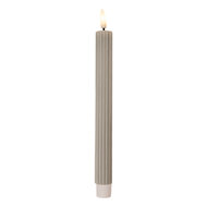 Clayre &amp; Eef   | Kaars met LED set van 2 Grijs &oslash; 2x25 cm / 2xAAA | 6CA0002G
