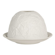 Clayre &amp; Eef   | Theelichthouder Wit &oslash; 12x8 cm | 6CE2209