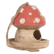 Clayre &amp; Eef   | Vogelhuis Beige Roze &oslash; 13x13 cm | 6CE2320