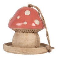 Clayre &amp; Eef   | Vogelhuis Beige Roze &oslash; 13x13 cm | 6CE2320