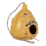 Clayre &amp; Eef   | Vogelhuis Geel &oslash; 11x14 cm | 6CE2321
