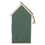 Clayre &amp; Eef   | Vogelhuis Groen Wit 15x10x22 cm | 6H2439