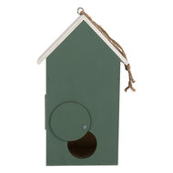 Clayre &amp; Eef   | Vogelhuis Groen Wit 15x10x22 cm | 6H2439
