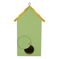 Clayre &amp; Eef   | Vogelhuis Groen Geel 15x10x22 cm | 6H2443