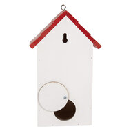 Clayre &amp; Eef   | Vogelhuis Wit Rood 15x10x22 cm | 6H2445