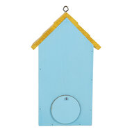 Clayre &amp; Eef   | Vogelhuis Blauw Geel 15x10x22 cm | 6H2448