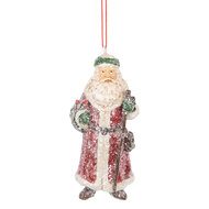 Clayre &amp; Eef   | Decoratie hanger kerstman Rood Wit 5x4x12 cm | 6PR5708