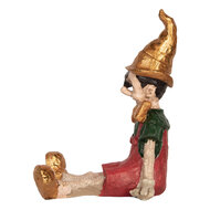 Clayre &amp; Eef   | Decoratie Pinokkio Beige Rood 13x13x19 cm | 6PR5573