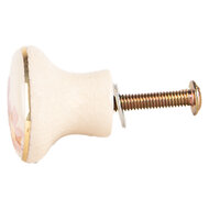 Clayre &amp; Eef   | Deurknop Beige Roze &oslash; 3x3 cm / S3 cm | 66277