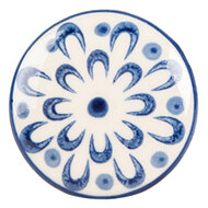 Clayre &amp; Eef   | Deurknop Beige Blauw &oslash; 4x3 cm / S3 cm | 66279