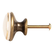 Clayre &amp; Eef   | Deurknop Beige Goudkleurig &oslash; 3x3 cm / S3 cm | 66281W