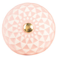 Clayre &amp; Eef   | Deurknop Roze Beige &oslash; 4x3 cm / S3 cm | 66282
