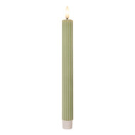 Clayre &amp; Eef   | Kaars met LED set van 2 Groen &oslash; 2x25 cm / 2xAAA | 6CA0002GR