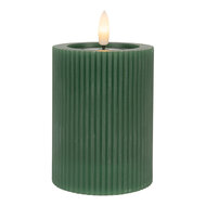 Clayre &amp; Eef   | Kaars met LED Groen &oslash; 8x13 cm / 2xAA | 6CA0003DGR