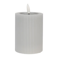 Clayre &amp; Eef   | Kaars met LED Grijs &oslash; 8x13 cm / 2xAA | 6CA0003G