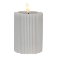 Clayre &amp; Eef   | Kaars met LED Grijs &oslash; 8x13 cm / 2xAA | 6CA0003G
