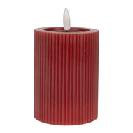 Clayre &amp; Eef   | Kaars met LED Rood &oslash; 8x13 cm / 2xAA | 6CA0003R