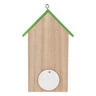 Clayre &amp; Eef   | Vogelhuis Wit Groen 14x10x23 cm | 6H2453