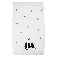 Clayre &amp; Eef   | Gastendoekje Wit Zwart 40x66 cm | CTPWS-1