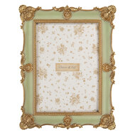 Clayre &amp; Eef   | Fotolijst Groen Goudkleurig 18x2x23 cm / 13x18 cm | 2F1354M