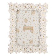 Clayre &amp; Eef   | Fotolijst Wit Goudkleurig 18x2x23 cm / 13x18 cm | 2F1360M